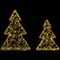 Northlight LED Lighted Wire Christmas Tree Decorations - 14" - Gold - Set of 2